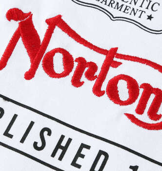 大きいサイズ Norton 天竺長袖Tシャツ 3L 4L 5L 6L 8L ホワイト ラッピング可 送料無料 即日発送-3