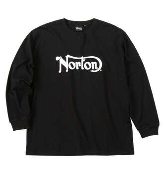 大きいサイズ Norton 天竺長袖Tシャツ 3L 4L 5L 6L 8L ブラック ラッピング可 送料無料 即日発送-1