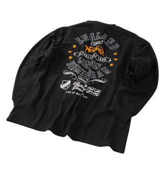 大きいサイズ Norton 天竺長袖Tシャツ 3L 4L 5L 6L 8L ブラック ラッピング可 送料無料 即日発送-4