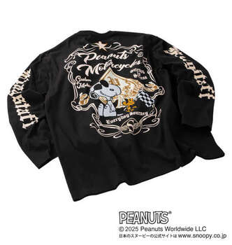 大きいサイズ FLAGSTAFF×PEANUTS スヌーピーコラボ長袖Tシャツ 3L 4L 5L 6L 8L ブラック ラッピング可 送料無料 即日発送-4