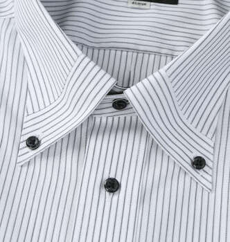 大きいサイズ MICHIKO LONDON KOSHINO MLK マイターB.D長袖シャツ 4L 5L 6L 7L 8L 9L ホワイト×ブラック ラッピング可 送料無料 即日発送-1