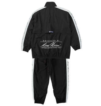 大きいサイズ KARL KANI 裏メッシュブレーカーセット 3L 4L 5L 6L 8L ブラック ラッピング可 送料無料 即日発送-1