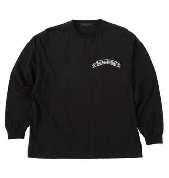 大きいサイズ in the attic ベアシルエット発泡箔プリント長袖Tシャツ 3L 4L 5L 6L ブラック ラッピング可 送料無料 即日発送-1