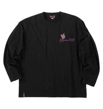 大きいサイズ 絡繰魂抜刀娘 凛&葵長袖Tシャツ 3L 4L 5L 6L ブラック ラッピング可 送料無料 即日発送-1