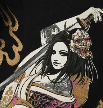 大きいサイズ 絡繰魂抜刀娘 凛&穂乃花長袖Tシャツ 3L 4L 5L 6L 8L ブラック ラッピング可 送料無料 即日発送-3