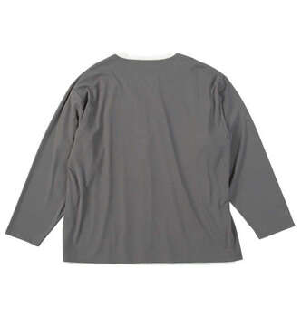 大きいサイズ COLLINS ミニワッフル長袖カーディガン+天竺半袖Tシャツ 3L 4L 5L 6L 8L グレー×ホワイト ラッピング可 送料無料 即日発送-1