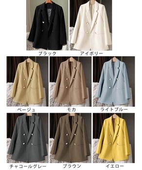ダブルボタンテーラードジャケットミドル丈 送料無料 即日発送-1