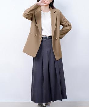 ダブルボタンテーラードジャケットミドル丈 送料無料 即日発送-5