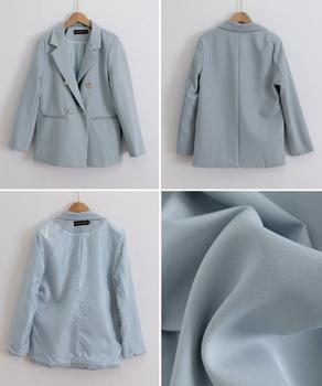 ダブルボタンテーラードジャケットミドル丈 送料無料 即日発送-8