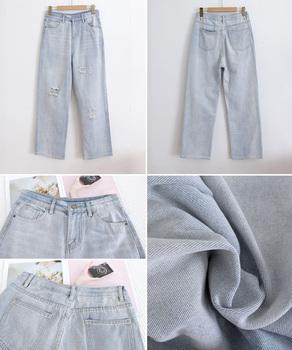 ダメージデニムパンツハイウエストジーパン 送料無料 即日発送-8