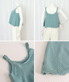 ニットベスト レディース 編み Aライン 送料無料 即日発送-8