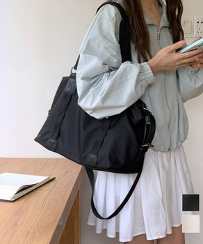 大容量トートバッグA4通勤通学斜め掛け鞄 送料無料 即日発送-0