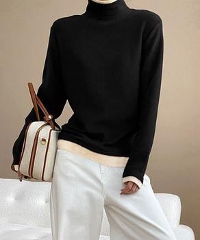 ハイネックトップス レイヤード風 長袖T 送料無料 即日発送-2