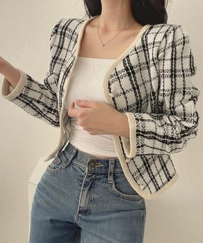 ツイードジャケット ライトアウター 送料無料 即日発送-5