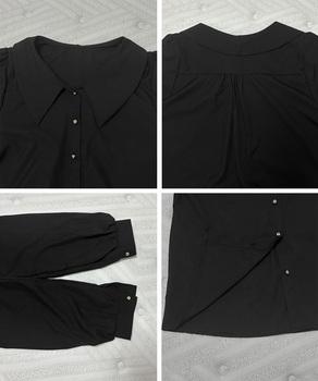 シャツブラウス ゴールドボタン ブラウス 送料無料 即日発送-9