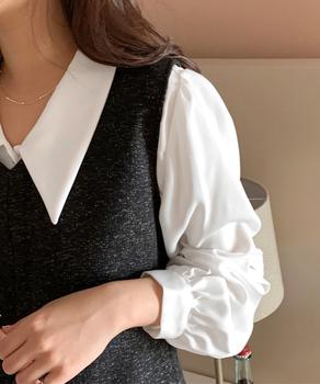 シャツブラウス ゴールドボタン ブラウス 送料無料 即日発送-6