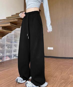 ワイドパンツウエストゴムスウェットパンツ 送料無料 即日発送-3