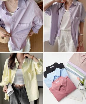 シャツレディースオーバーサイズ長袖シャツ 送料無料 即日発送-6