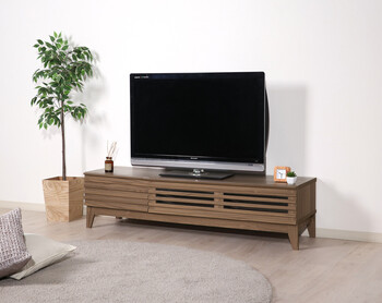 TV台 ライン 幅150cm ミディアムブラウン ナチュラル 収納 送料無料-3