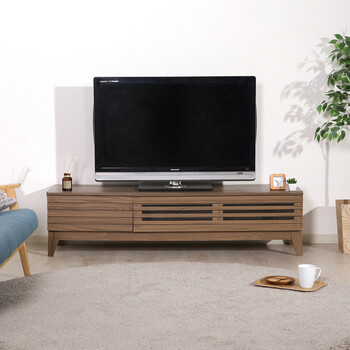 TV台 ライン 幅150cm ミディアムブラウン ナチュラル 収納 送料無料-7