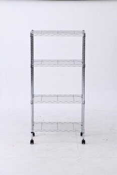 メタルマルチシェルフ 4段 幅60cm クロム MS 635124CR 送料無料-1