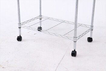 メタルマルチシェルフ 4段 幅60cm クロム MS 635124CR 送料無料-3