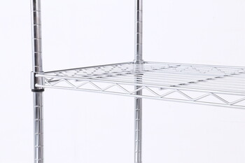 メタルマルチシェルフ 4段 幅60cm クロム MS 635124CR 送料無料-5