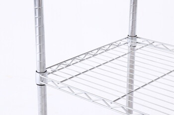 メタルマルチシェルフ 4段 幅90cm クロム MS 945154CR 送料無料-2