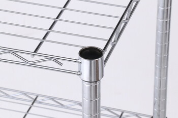 メタルマルチシェルフ 4段 幅90cm クロム MS 945154CR 送料無料-4