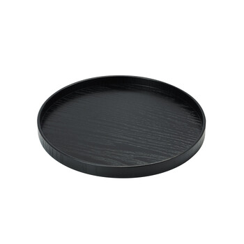 木製 丸盆 ナチュラル　黒 ナチュラル9寸 送料無料-1