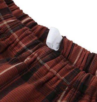 大きいサイズ marie claire homme 畳織チェック長袖パジャマ 3L 4L 5L 6L 8L オレンジ ラッピング可 送料無料 即日発送-4