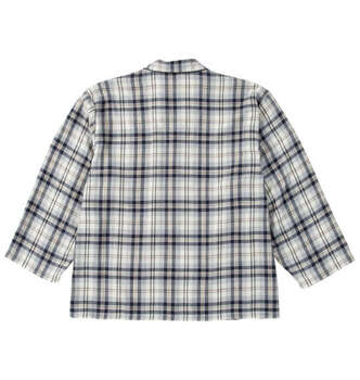 大きいサイズ marie claire homme ワッフルチェック長袖パジャマ 3L 4L 5L 6L 8L ネイビー ラッピング可 送料無料 即日発送-5