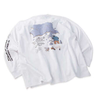 大きいサイズ BEN DAVIS バブルプリント長袖Tシャツ 3L 4L 5L 6L ホワイト ラッピング可 送料無料 即日発送-4