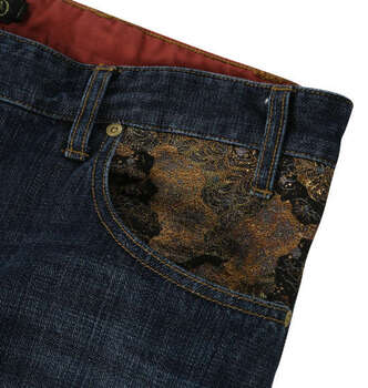 大きいサイズ 絡繰魂 鳳凰降臨デニムパンツ 100 110 120 130 ネイビー ラッピング可 送料無料 即日発送-4