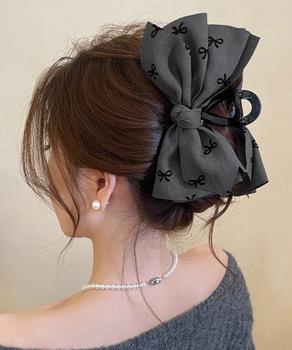 リボンヘアクリップ ビッグリボンバレッタ 送料無料 即日発送-2