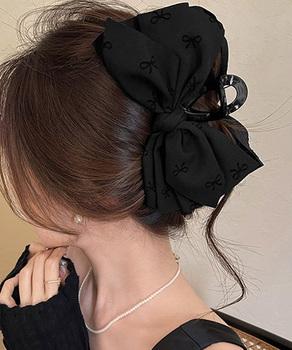 リボンヘアクリップ ビッグリボンバレッタ 送料無料 即日発送-5
