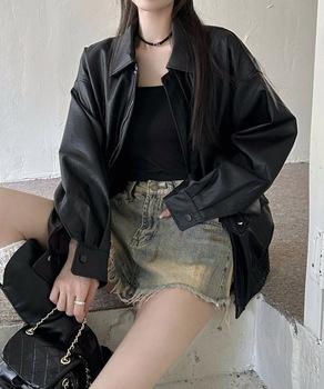 ライダースジャケット レディースブルゾン 送料無料 即日発送-4