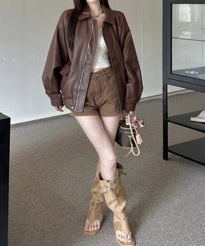 ライダースジャケット レディースブルゾン 送料無料 即日発送-7