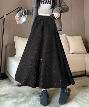 ラメ入りロングスカート キラキラスカート 送料無料 即日発送-2