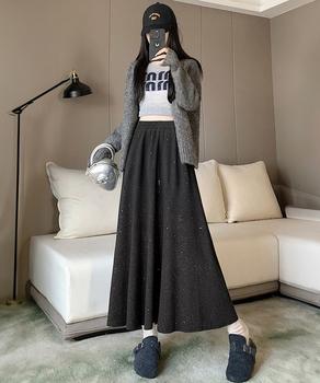 ラメ入りロングスカート キラキラスカート 送料無料 即日発送-3