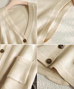 ニットベスト レディース 前開きチョッキ 送料無料 即日発送-9