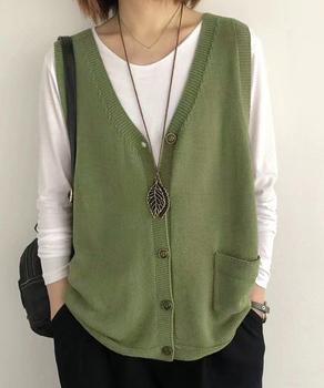 ニットベスト レディース 前開きチョッキ 送料無料 即日発送-7