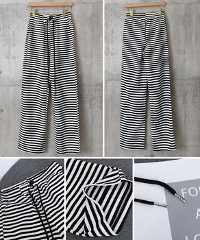 リラックスボーダーパンツウエスト紐 送料無料 即日発送-9