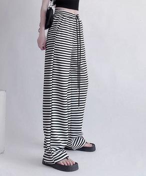 リラックスボーダーパンツウエスト紐 送料無料 即日発送-3