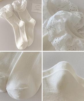 レース付き ソックス レディース 靴下 大人可愛い リブソックス ガーリー靴下 送料無料 即日発送-9