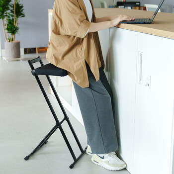 ルルチェア 高さ調節 折りたたみ カウンターチェア キッチン 作業 無段階調節 ワークチェア 送料無料-13