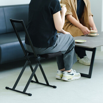 ルルチェア 高さ調節 折りたたみ カウンターチェア キッチン 作業 無段階調節 ワークチェア 送料無料-14