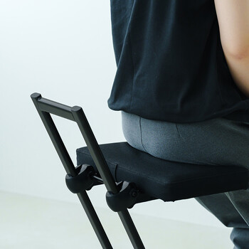 ルルチェア 高さ調節 折りたたみ カウンターチェア キッチン 作業 無段階調節 ワークチェア 送料無料-16