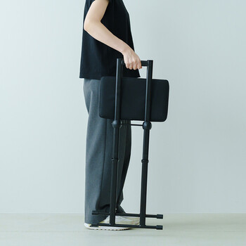 ルルチェア 高さ調節 折りたたみ カウンターチェア キッチン 作業 無段階調節 ワークチェア 送料無料-19