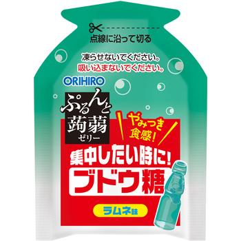 秋冬期間限定 ぷるんと蒟蒻ゼリーパウチ ブドウ糖 ラムネ味 18個セット 送料無料-1